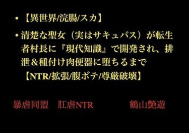 d_707881【異世界/浣腸/スカ】清楚な聖女（実はサキュバス）が転生者村長に『現代知識』で開発され、排泄＆種付け肉便器に堕ちるまで【NTR/拡張/腹ボテ/尊厳破壊】フルダウンロード