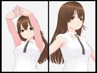 d_712493白い洋服の美女がポーズをとる（セリフなし  3DCGモデル  イラスト集）フルダウンロード
