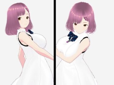 d_722235白いワンピース姿に薄いパープルヘアのお姉さん（セリフなし  3DCGモデル  イラスト集）フルダウンロード