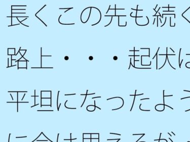 d_724617長くこの先も続く路上・・・起伏は平坦になったように今は思えるが・・フルダウンロード