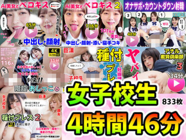 d_728465【動画＋写真集】女子校生7作品セット 4時間46分833枚 〜ベロキス顔射おしっこ種付けプレス〜フルダウンロード